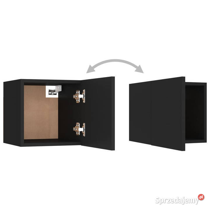 Wisząca szafka telewizyjna czarna 305x30x30