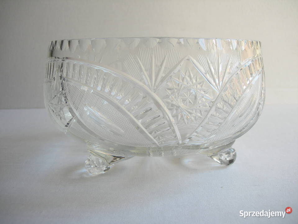 kryształowa żardiniera vintage PRL Częstochowa