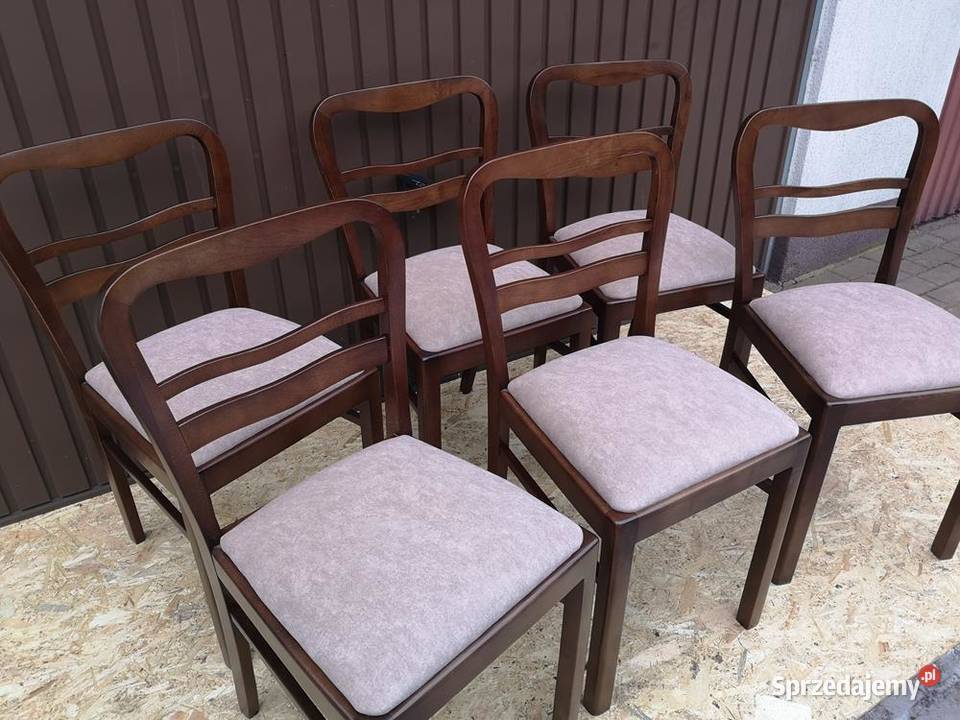 Krzesła ARTDECO Stare Antyk Komplet 6 Sztuk Swarzędz sprzedam