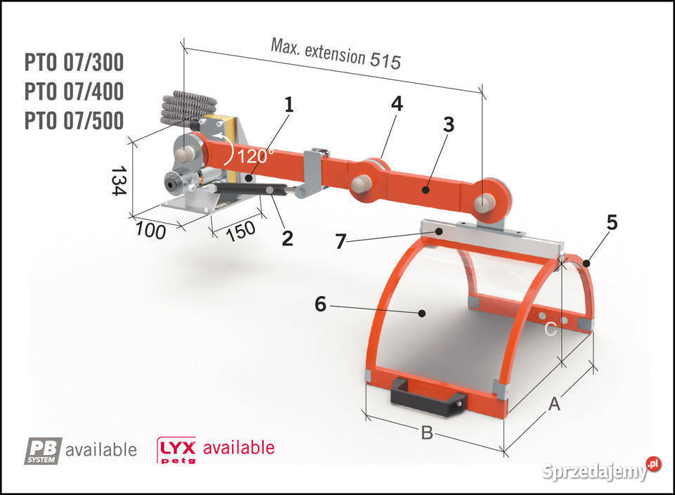 Osłona PTO 07300 PTO 07400 PTO 07500 Tychy
