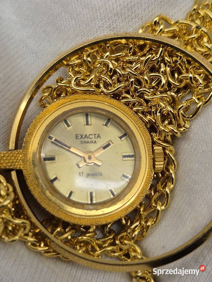 Damski zegarek naszyjnik Exacta Czajka Chorzów