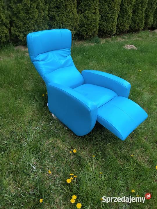 Fotel skóra naturalna obrotowy rozkładany relax mazowieckie Warszawa sprzedam