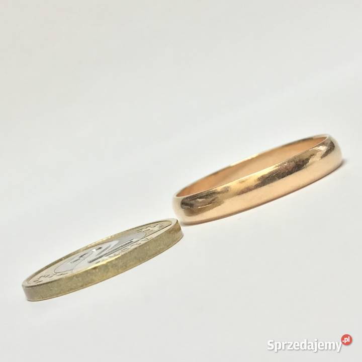 Złota OBRĄCZKA damska 14K wąska KLASYCZNA cud Pierścionki