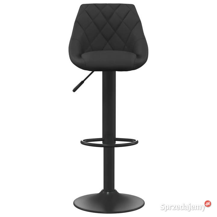 Stołki barowe 2 czarne obite aksamitem WM335346 Warszawa