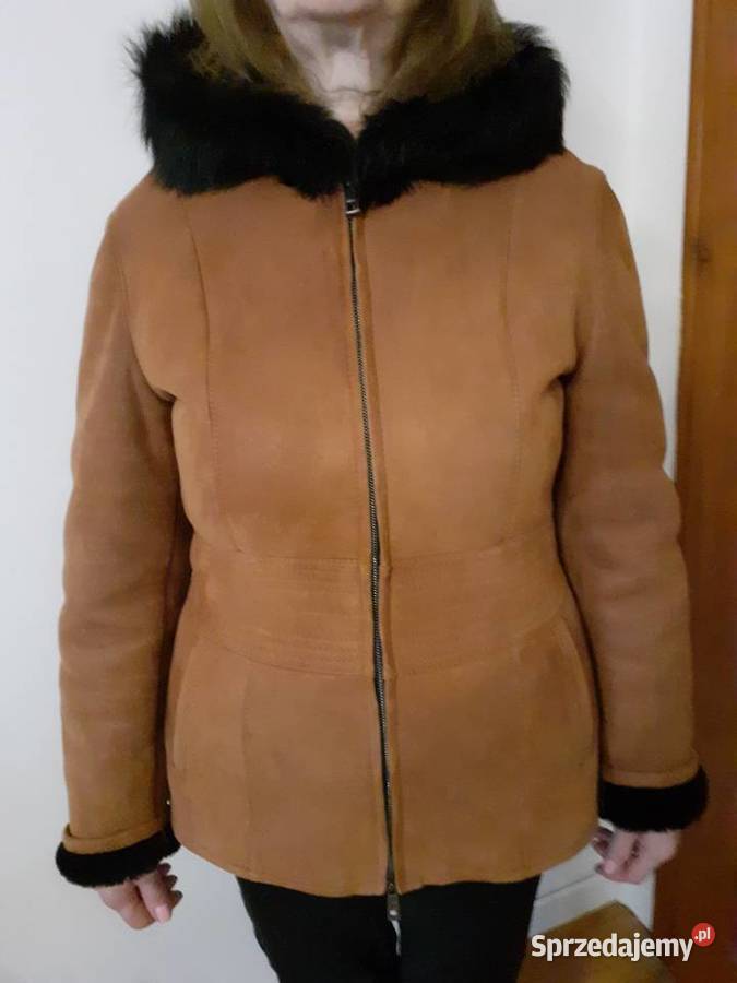Kurtka skórzana z owczej skóry z kapturem 800 śląskie Chorzów