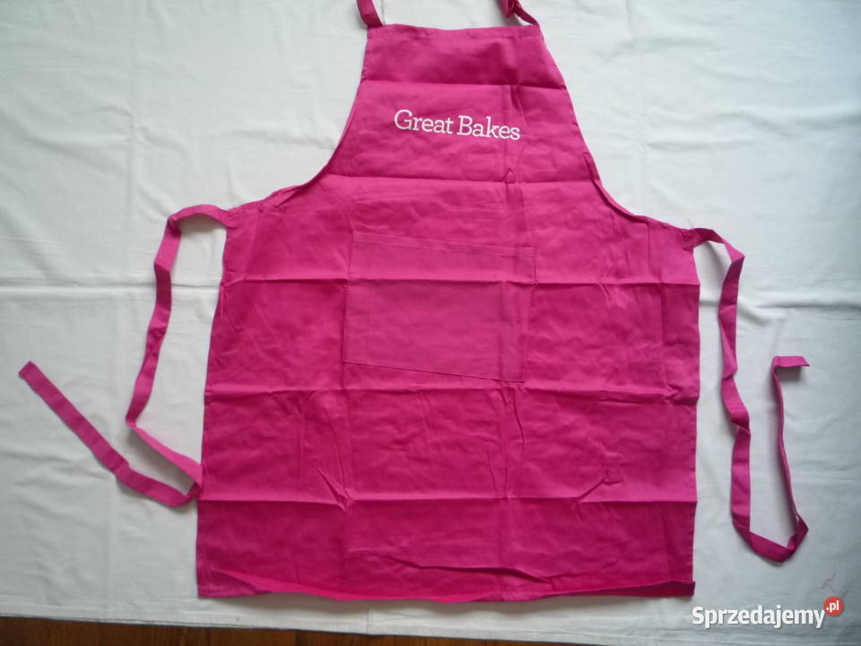 Nowy Różowy Fartuch kuchenny z kieszenią Szczecin sprzedam