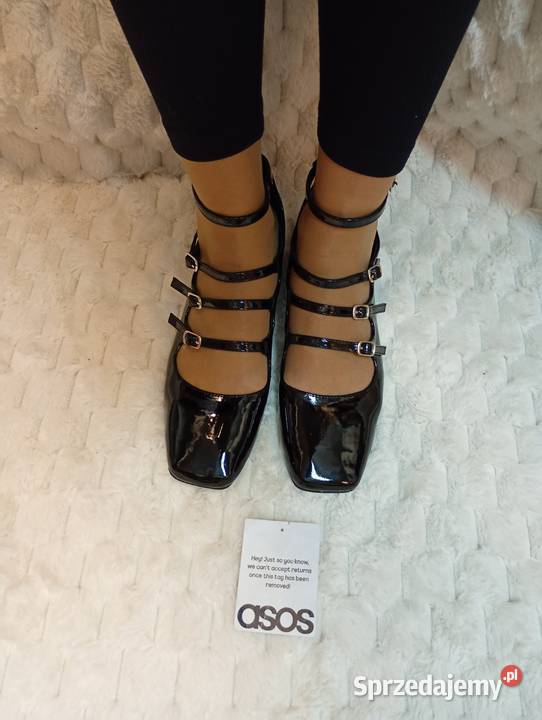 40 ASOS Design Czarne czółenka na szeroką stopę Damskie małopolskie