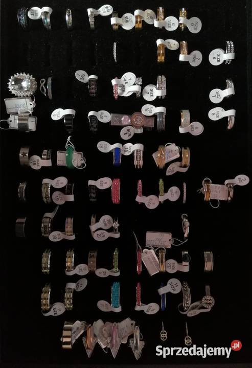 Pierścionki ceramiczne Stainless Steel pozłacane Kobylany sprzedam