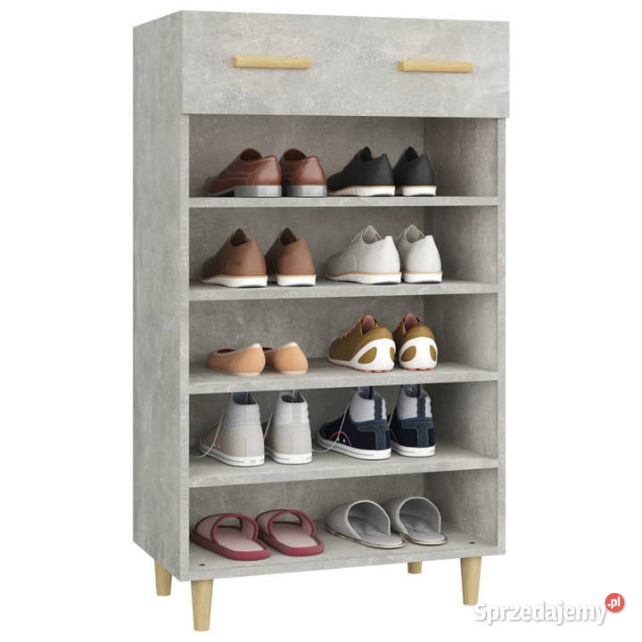Szafka na buty szarość betonu 60x35x105 WM812784 mazowieckie Warszawa