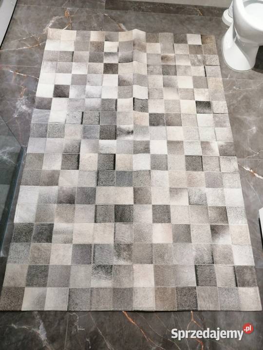 PATCHWORK Z KROWY szary piękny NOWOCZESNY 120180 odcienie szarości