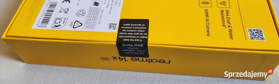 Realme 14x 6gb128gb Nowy Zaplombowany Warszawa sprzedam