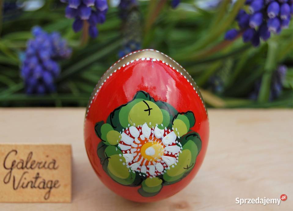 Drewniana pisanka rosyjska Rosja kwiaty sprzedam