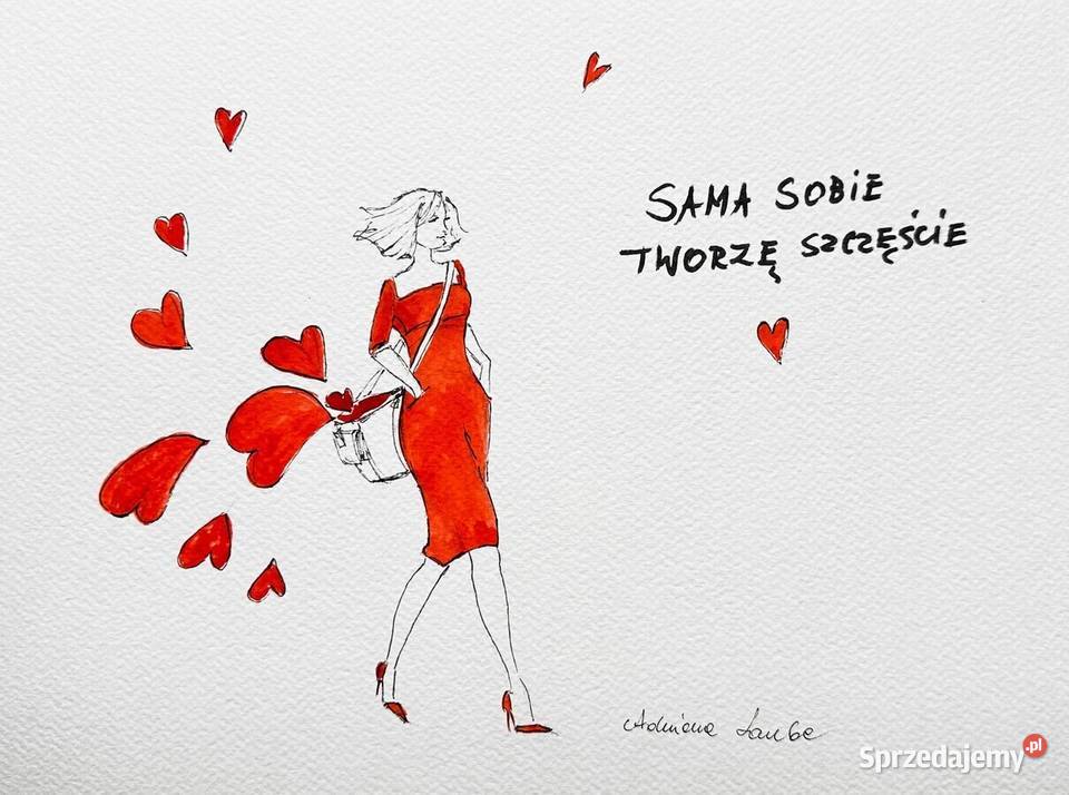 Sama sobie tworzę szczęście akwarela z dodatkiem Katowice