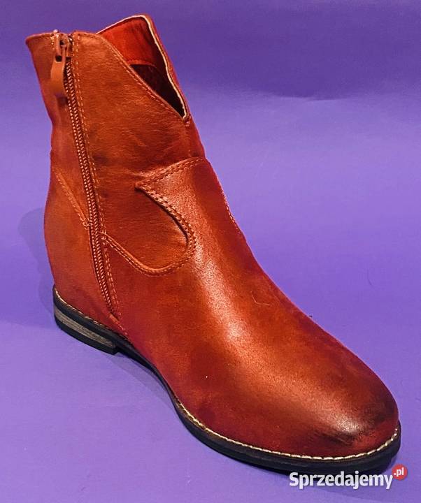 Czerwone damskie botki rozmiar 38 SKZ2034 inna Żyrardów