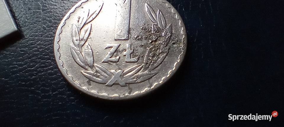Stare monety 1 złoty 1957 destrukt PRL Polska podkarpackie Lesko