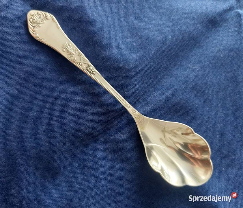Platerowana łyżeczka do cukru Hefra wzór Szczecin