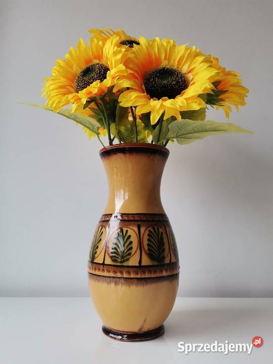 Stary gliniany wazon ceramika Spódzielnia Katowice