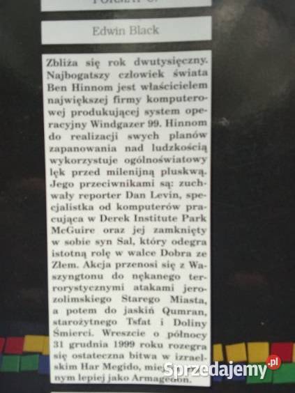 Format C Edwin Black powieść o końcu tysiąclecia