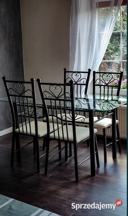 Ręcznie robiony komplet Stół Jadalniany Krzesła Bytom