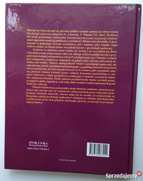 PSYCHOLOGIA SPOŁECZNA SERCE I UMYSŁ Rok wydania 2006 Piotrków Trybunalski