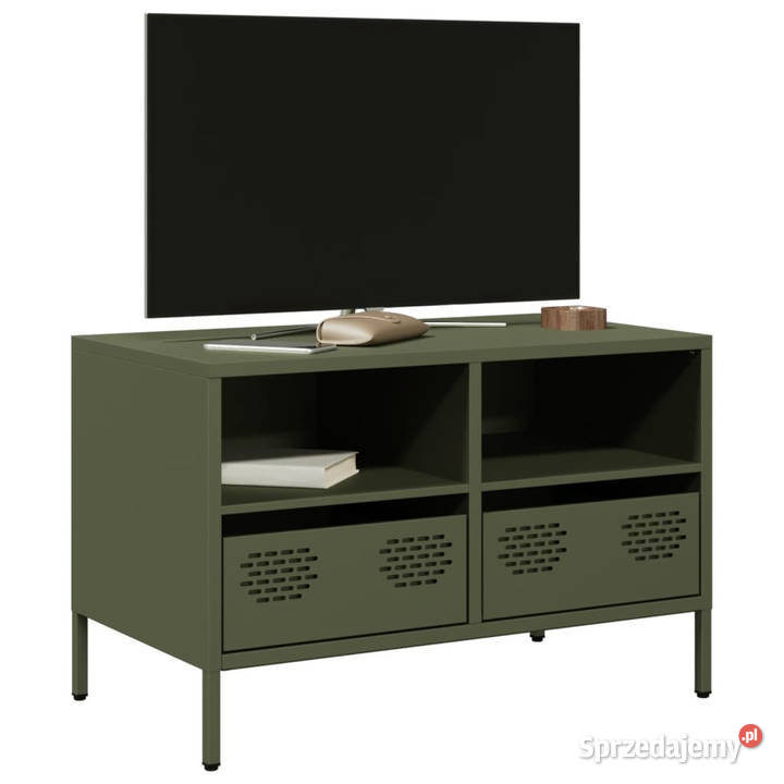 Szafka RTV oliwkowa 68x39x435 stal walcowana na Warszawa