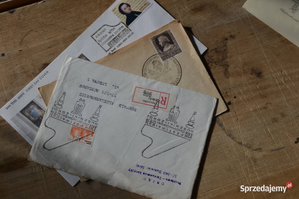Znaczi Fryderyk Chopin FDC CP datowniki i inne