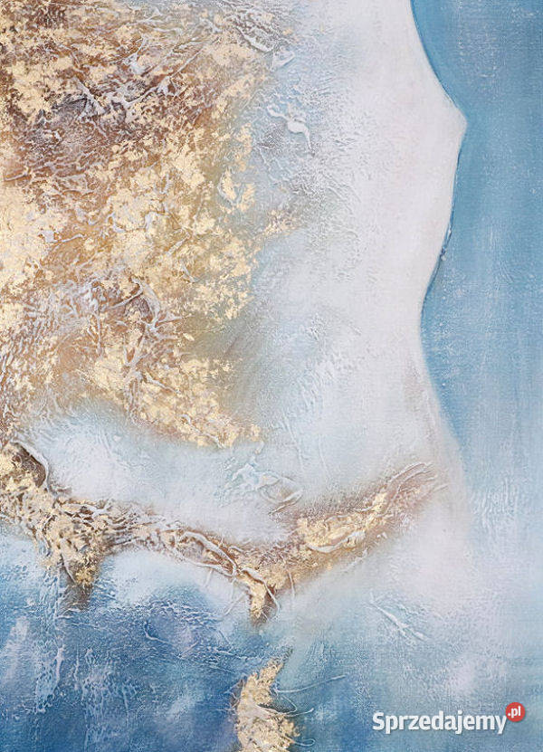 Nowoczesny obraz olejny Abstrakcja złoto Wrocław