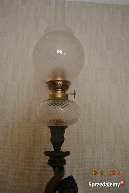 XIXwieczna figuralna lampa naftowa Kraków sprzedam