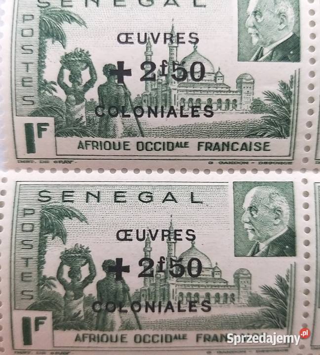Znaczek kolonialny Senegal Meczet Djourbel Bronisze