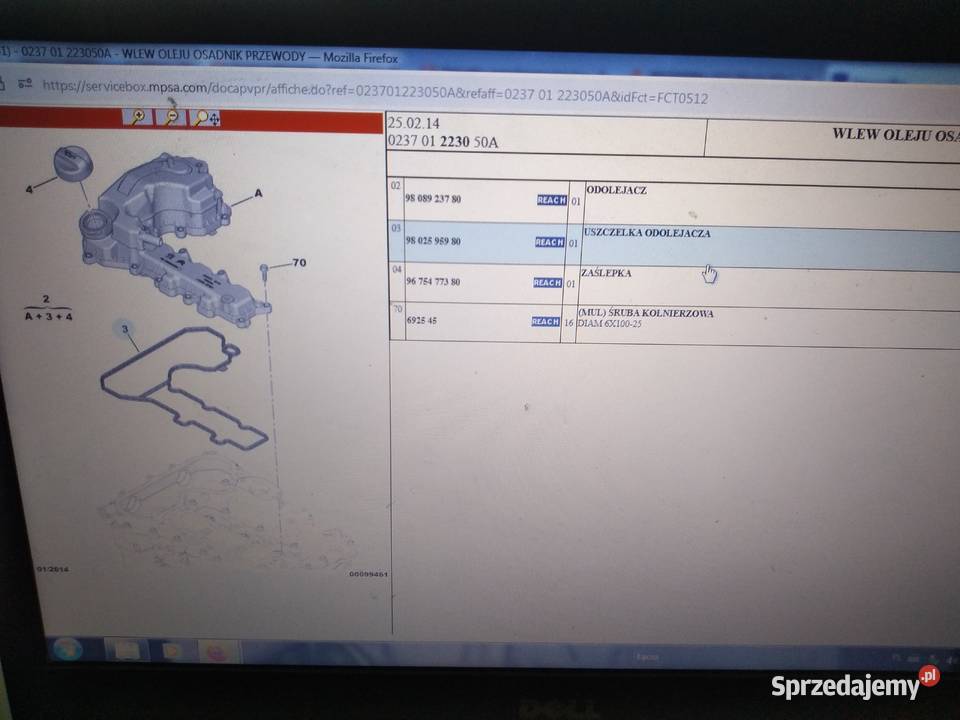 Uszczelka pokrywa zaworów Citroen 12 THP osobowe