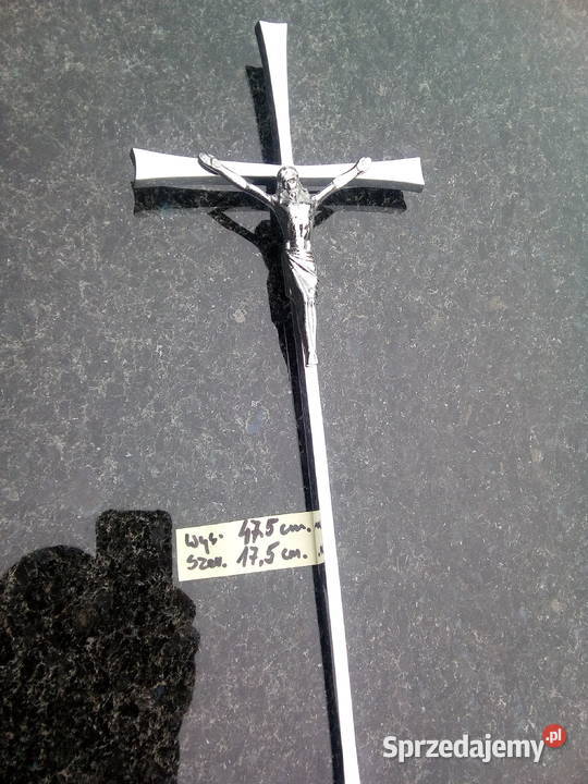 Krzyż mosiądz chromowany z wizerunkiem na Strzegowo