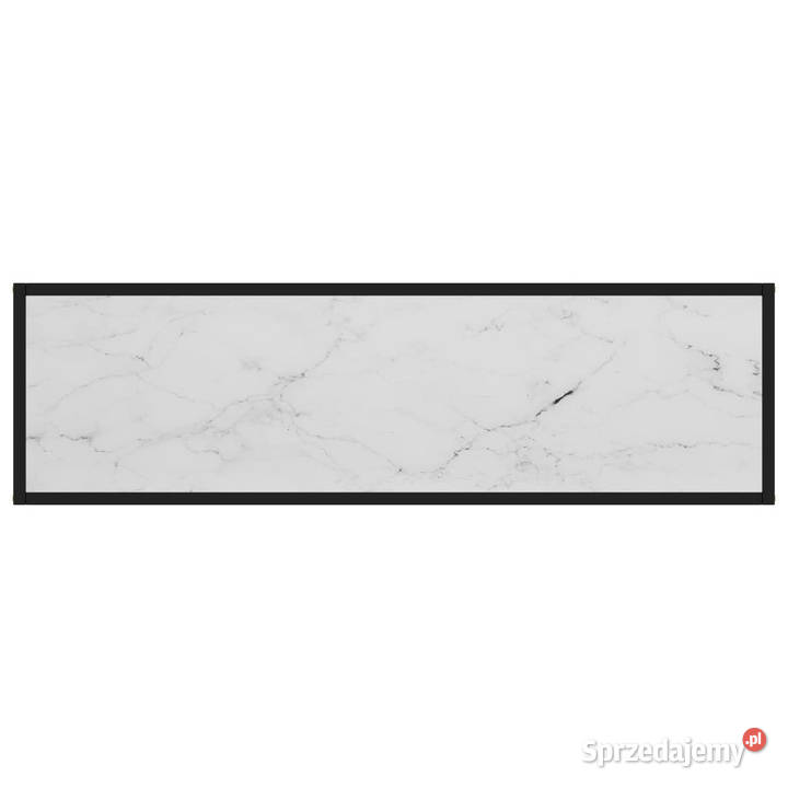 Stolik konsolowy biały 120x35x75 szkło hartowane Stoły Warszawa