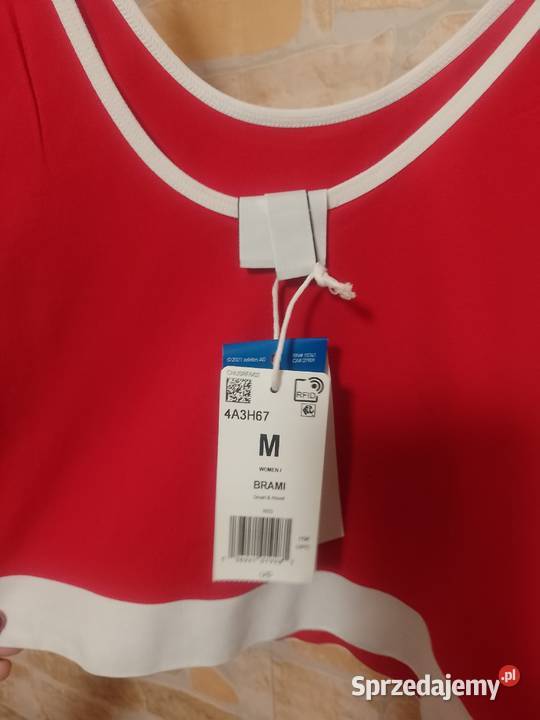 3840 ADIDAS Czerwono biały top fitness bokserka Adidas Kraków sprzedam