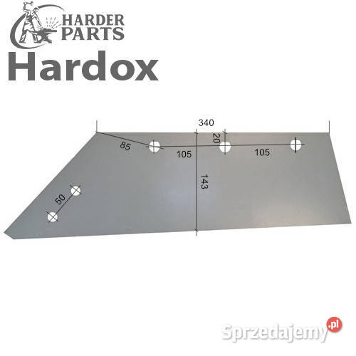Lemiesz 300hektarów HARDOX 3334051L części do Części zamienne Suwałki