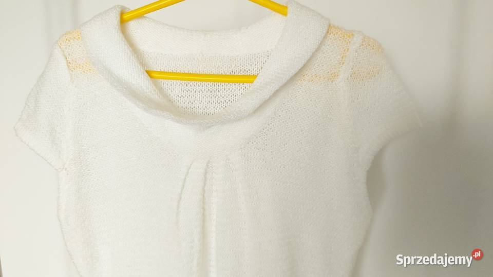 Bezrękawnik bluzka biała rozmiar M z dzianinki Lublin