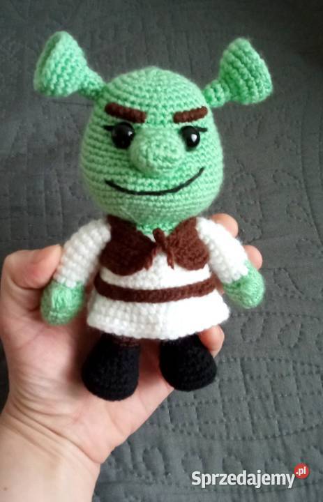 Shrek na szydełku Łask