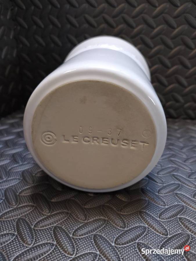 Le Creuset biały pojemnik słoik na sztućce do Radlna
