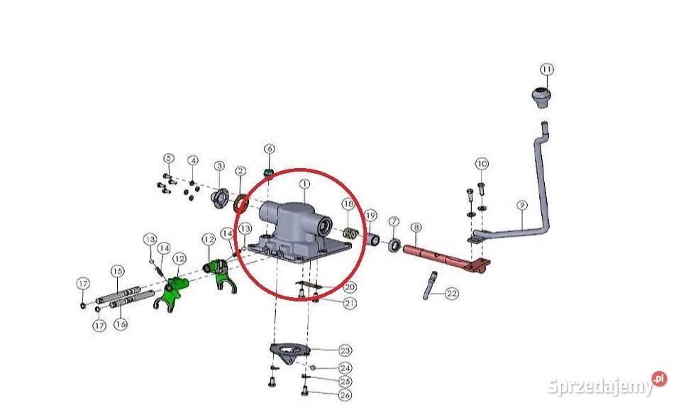 Obudowa pokrywa skrzyni biegów Mitsubishi VST