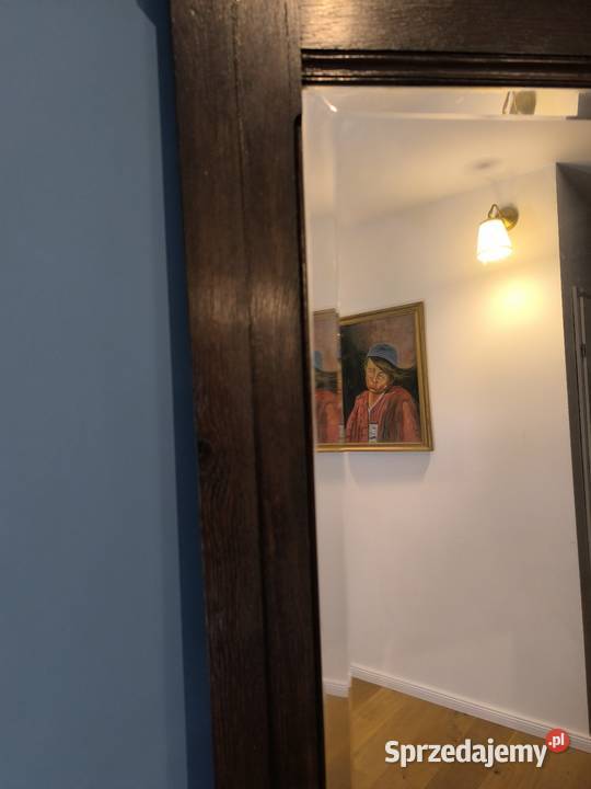 Piękne drewniane lustro konsola z kryształowym Łódź sprzedam