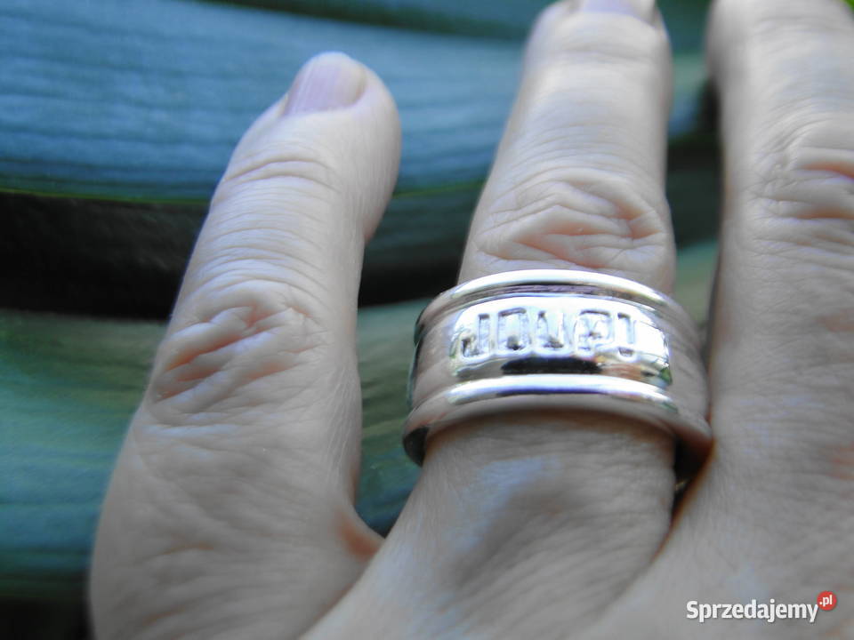 Masywna obrączka regulowana srebro 925 mazowieckie Warszawa
