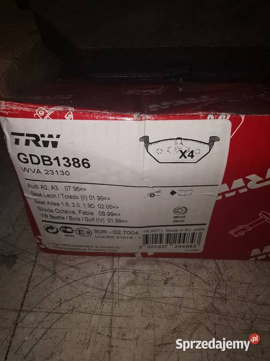 GDB1386 TRW oryginalne nowe klocki hamulcowe z