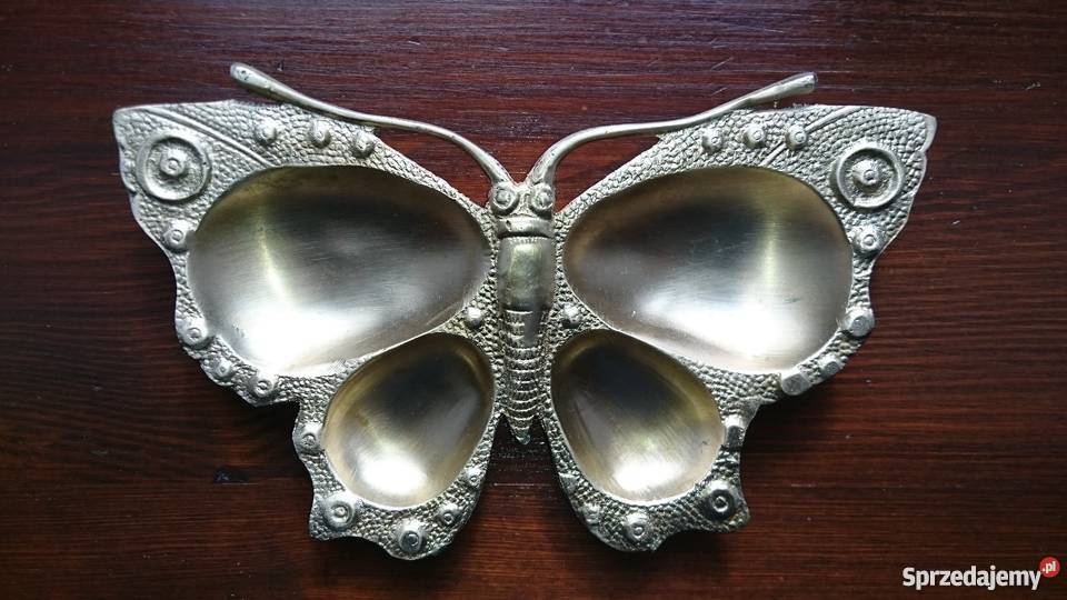 Stara mosiężna patera oczyszczona i Kraków