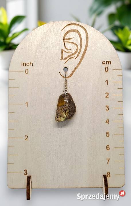 Kolczyki z BURSZTYNU bursztyn bałtycki bryłki Warszawa