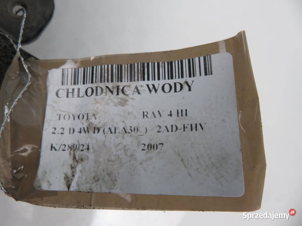 CHŁODNICA WODY TOYOTA RAV 4 III 22 D 4WD Chłodnie wody małopolskie
