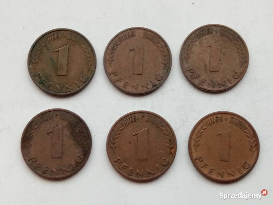 6 Monet 1 Pfenning 1950r Dąbrowa Górnicza