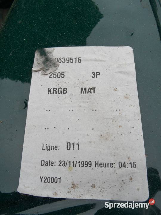 Peugeot 206 KRG Hatchback 14 1999 części BOCHNIA