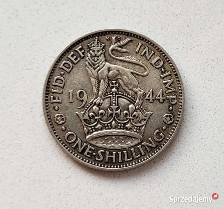 224 ANGLIA srebro 1 Szyling 1944 r Wola Kruszyńska