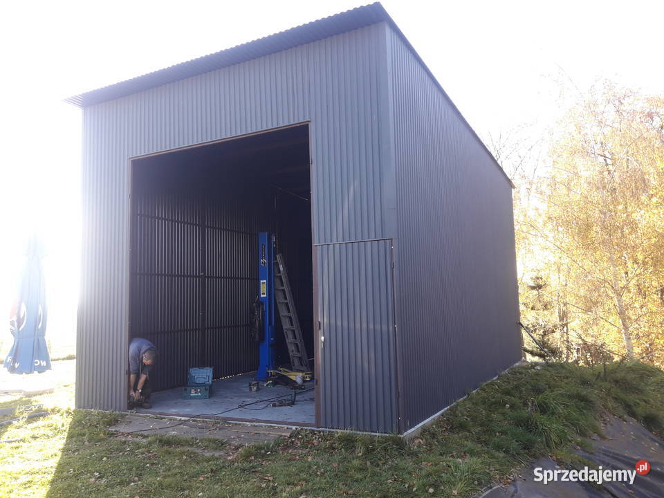 Duży Garaż Blaszany Wiata garażowa Magazyn Radzyń Podlaski