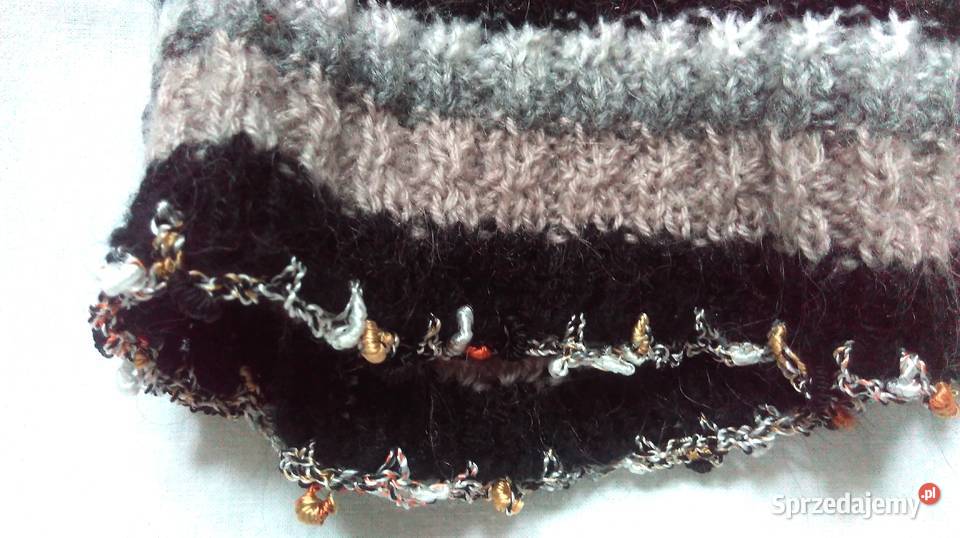 Czapka damska Paski r SM przejściowa Handmade Białystok