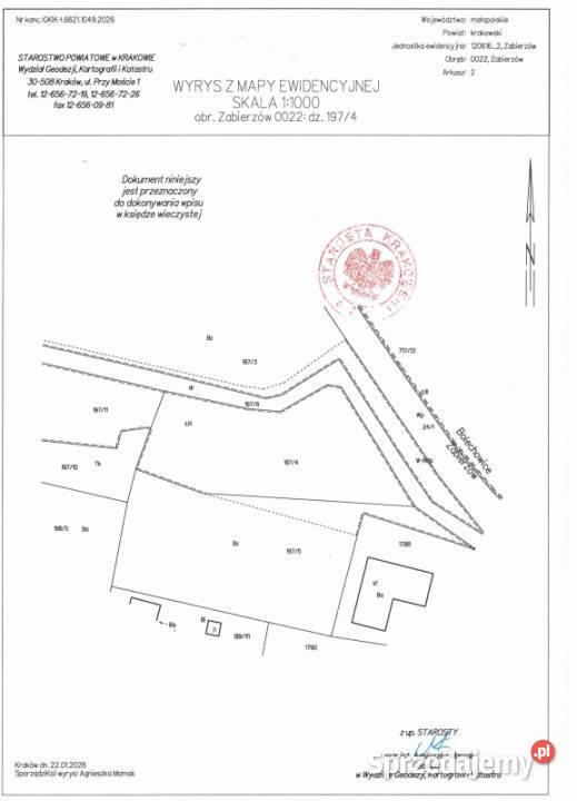 ZABIERZÓW CENTRUM teren pod 7 domków